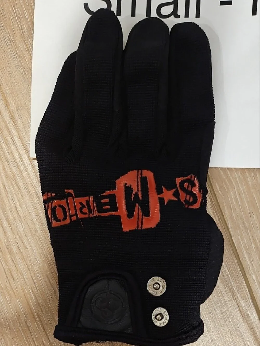 Sombrio Black Cycling Gloves with Orange Accent Logo